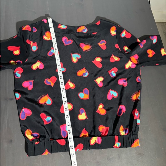 Moschino Boutique Multicolour heart print silk Blouse - Picture 6 of 6